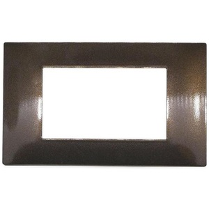 Plaque technopolymère 3 voies couleur bronze compatible avec Vimar Plana - Product Image 1