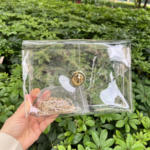 Nouveau <span class=keywords><strong>sac</strong></span> à <span class=keywords><strong>bandoulière</strong></span> transparent pour téléphone <span class=keywords><strong>portable</strong></span> approuvé par le stade avec sacs à main à chaîne - Product Image 2