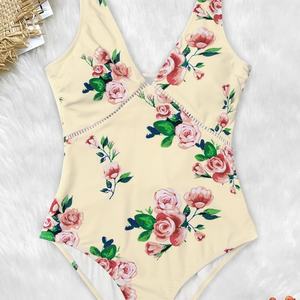 Nuevo Bikini Halter con Estampado de Puntos y Liso, Traje de Baño de Dos Piezas con Logo Frontal - Product Image 3