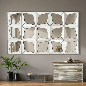 Gran oferta, espejo <span class=keywords><strong>de</strong></span> pared decorativo <span class=keywords><strong>de</strong></span> serie combinada <span class=keywords><strong>de</strong></span> vidrio con borde <span class=keywords><strong>de</strong></span> seguridad biselado sin marco rectangular grande personalizado - Product Image 6