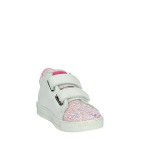 Zapatillas Falcotto para niña, color blanco, rosa, con purpurina, estampado de amor, cierre de velcro, zapatos gruesos - Product Image 4