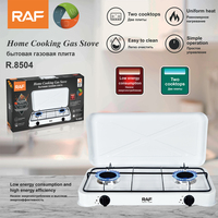Rad kompor tanam Desktop berkualitas, kompor Gas pembakar ganda dapur