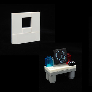 Assemblage d'équipements médicaux, thérapie par rayons X, observation des images radiographiques, modèle de scène, jouet à petites particules - Product Image 3