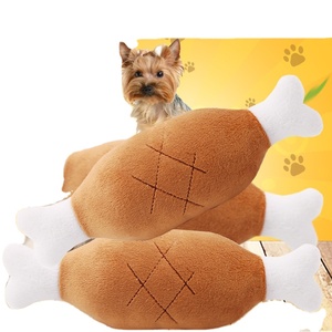 Venta al por mayor de doble hueso bordado patas de <span class=keywords><strong>pollo</strong></span> perro gato juguete resistente a mordeduras oso de peluche fiestas fruta zanahoria alivio del estrés - Product Image 1