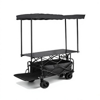 Chariot de voyage pliable de grande taille, de haute qualité, pour le camping en plein air, avec table et pare-soleil