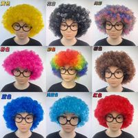 Hersteller Großhandel bunte Perücken für Afro Halloween Clown Perücken für Weihnachts feiern