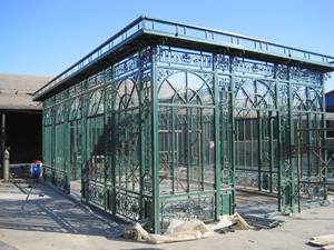 Gran jardín al aire libre casa verde antiguo personalizado Metal acero ornamental verde hierro forjado Gazebo para <span class=keywords><strong>la</strong></span> venta - Product Image 6