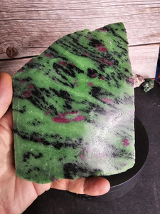 Wholesale Hot Natural Ruby In Zoisite <b>Raw</b> Stone Slices <b>Crystal</b> Good Pattern Office Decor Gifts - Product Image 1
