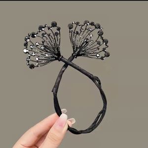 Outil de coiffure pour chignon rapide et facile, avec fleur, queue de poisson, strass et plumes, pour cheveux longs, accessoires pour femmes - Product Image 3