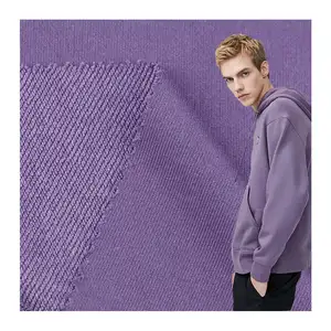 Fabrik solide Textil Baumwolle fühlen 100% Polyester gestrickt Französisch Frottee Fleece Stoff für Hoodie Mantel