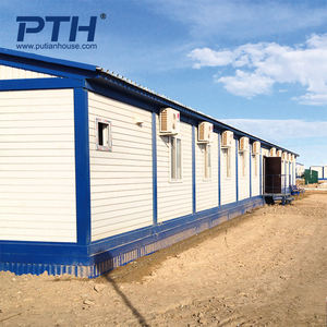 منزل حاويات صناعي مسبق الصنع من PTH بحجم 20 قدمًا منخفض التكلفة للتخييم - Product Image 1