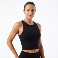 Top Deportivo Corto Color Coral para Mujer, Corte Ajustado, Ideal para Yoga, Tenis, Deportes, Gimnasio y Baile