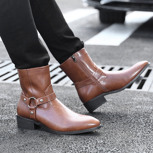 Botas Elegantes de Alta Calidad para Hombre, Zapatos Clásicos de Cuero, Botas Formales para Hombre, Zapatos de Vestir para Hombre, Botas para Fiestas de Negocios - Product Image 4