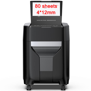 Nhiệm vụ nặng nề giấy văn phòng Shredder mức độ P-4 cắt ngang 4.49 gallon bin thức ăn tự động 80 tờ công suất điện 80 tờ - Product Image 1