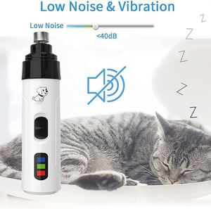 Amoladora de Uñas Recargable para Mascotas con Logotipo Personalizado, Entrega Rápida, Herramientas de Cuidado de Uñas para Perros, Diseño Silencioso - Product Image 5