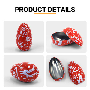 Phục Sinh Trứng Hình Dạng <span class=keywords><strong>Tin</strong></span> Có Thể Hộp Quà Tặng Nhựa Kim Loại Trường Hợp Với Ribbon Cho Mỹ Phẩm Hàng Thủ Công Đồ Chơi Thực Phẩm Kẹo Công Nghiệp Sử Dụng - Product Image 4