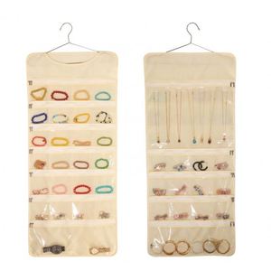Set de Almacenamiento de Joyas para Niñas, Bolsa Colgante Moderna de Tela Oxford de Doble Cara con 41 Compartimentos, Cierre de Cremallera, Anti-Oxidación e Impermeable - Product Image 6