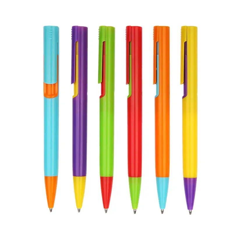 Neuer lila Plastik kugelschreiber des Werbe geschenks mit kunden spezifischem Logo