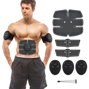 Inalámbrico USB ceinture abdominale electro estimulante pad EMS músculo ABS cinturón estimulador abdominal