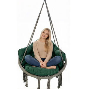 Fauteuil <span class=keywords><strong>suspendu</strong></span> de jardin avec coussin en peluche épais - Product Image 6