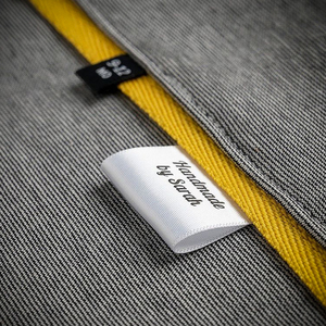 Tùy Chỉnh <span class=keywords><strong>Damask</strong></span> Dệt Nhãn Quần Áo Nhãn Chính Quần Áo Hem Thẻ T Áo Sơ Mi Dệt Nhãn - Product Image 3