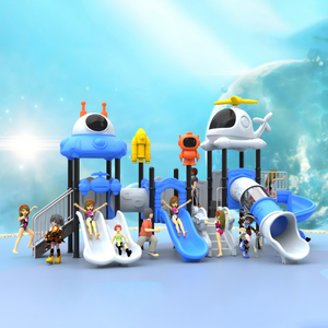 Équipement de terrain de jeu extérieur de qualité commerciale, <span class=keywords><strong>en</strong></span> plastique LLDPE, avec toboggans <span class=keywords><strong>en</strong></span> acier galvanisé, ensemble de jeux d'aventure robuste pour parc - Product Image 2