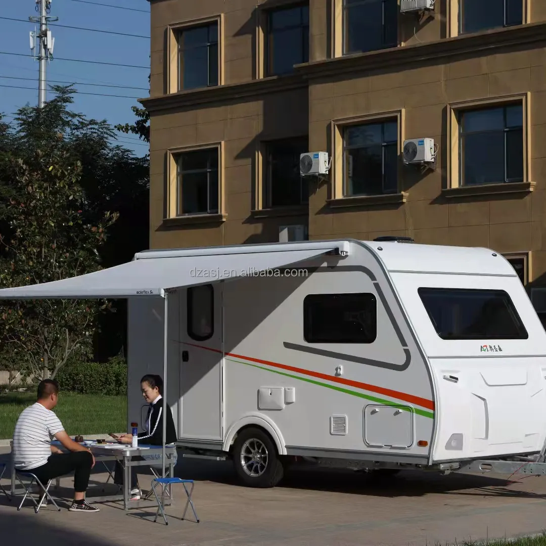 wholesale price factory off road touring car caravan ASJ 380 travel trailer RV outdoor cover camper trailer
