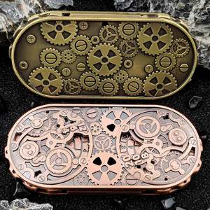 Grote 7 In 1 Mechanische Holle Roulette Cyberpunk Spinner Koper Metaal Dnd Dobbelstenen Voor Draak En Dungenous - Product Image 1