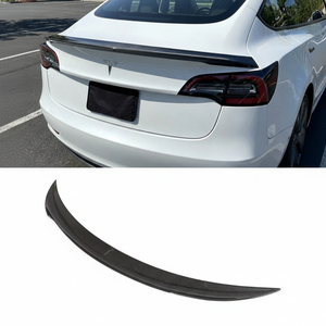 Alerón Trasero de Fibra de Carbono Real para Tesla Model 3 2017-2023 Base Sedan, Estilo Performance - Product Image 4