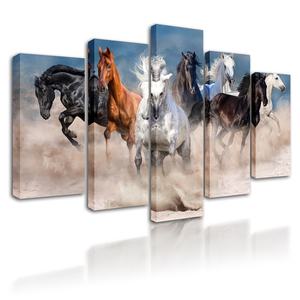 Cavallo che corre cavalli che dipingono immagini <span class=keywords><strong>di</strong></span> stampa animale per la decorazione della parete del soggiorno poster su tela immagine Wall Art - Product Image 1