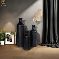 Vase à fleurs de 68cm de haut en métal doré et noir pour la décoration de la maison support de pot de fleur pour le balcon du salon