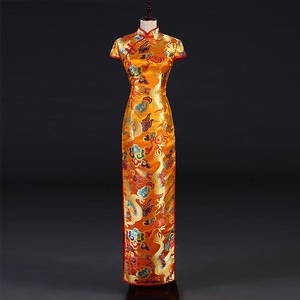 <span class=keywords><strong>Robe</strong></span> longue pour femmes du Nouvel An chinois, <span class=keywords><strong>robe</strong></span> rouge Cheongsams Qipao, <span class=keywords><strong>robe</strong></span> de <span class=keywords><strong>mariée</strong></span>, taille plus, <span class=keywords><strong>robe</strong></span> de soirée en soie satinée, dragon phénix - Product Image 1