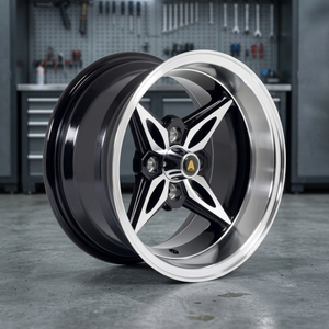 14 Autostar Kanji Black Polished Hyper Black Brushed Jantes monobloc en alliage moulé Nouveau 15" 19" 35mm ET 5x114.3 5x112 25mm Bolts - Product Image 2