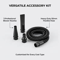 Sèche-cheveux pour animaux Shernbao SHD-2600P à moteur unique avec débit d'air et chauffage variables pour le toilettage des chiens