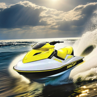 Jet ski Hison neuf, 1400 cm³, 4 temps, en fibre de verre, avec remorque, Waveboat, Jetski, PWC de pointe, planche de saut, scooter aquatique, bateau à moteur
