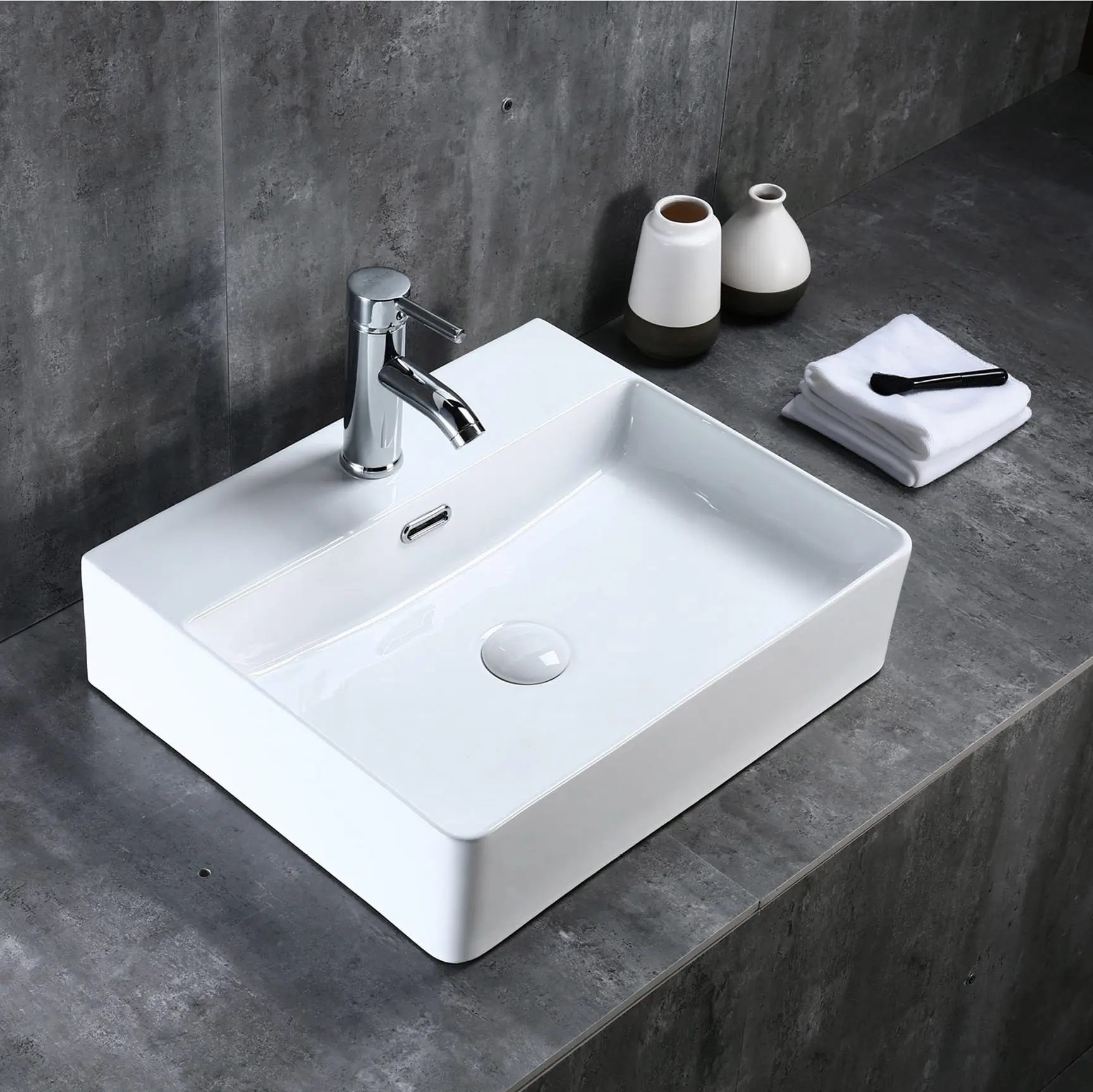 Stile moderno bagno di fascia Alta piazza decorazione di arte ceramica bacini lavaggio a mano lavello 8273