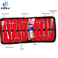 CETTIA KD970 Kit de Dissection Chirurgicale Vétérinaire, Instruments Généraux, Trousse de Suture pour Animaux de Compagnie