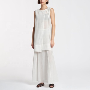 2023 Summer 2 Piece <strong>Set</strong> Women Clothing Sexy Solid Sleeveless Tank <strong>Top</strong> <strong>Trousers</strong> Outfits <strong>for</strong> <strong>Ladies</strong> Large Size Straight Pants Suit - Product Image 4