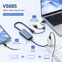 Tarjeta de Captura USB-C con Doble Conector USB-A y Tipo-C, 1080P60, Carga PD de 100W, Modo DP Alt, Sin Necesidad de Controladores, para Transmisión en Vivo de Juegos en el Teléfono