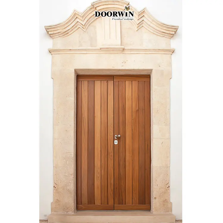 Doorwin สต็อกเดิมคลาสสิก Entry ประตูไม้ราคาถูกนอก Vintage