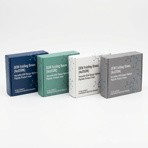 Professional Custom <b>10</b>-Vial Folding Packaging Box with Scientific Molecular Branding & Internal Tray for Peptide Vials - Product Image 2