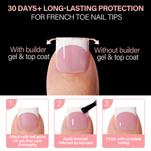 Couvre-<span class=keywords><strong>ongles</strong></span> classiques blancs pour les orteils - <span class=keywords><strong>Ongles</strong></span> artificiels à couverture complète, pour usage domestique et professionnel en salon, faux <span class=keywords><strong>ongles</strong></span> pour pédicure - Product Image 4