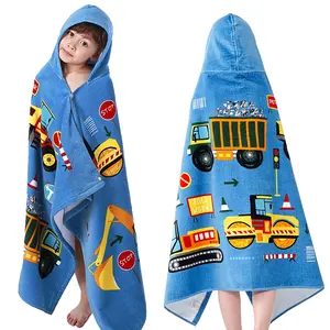 Beach Bath Towel With Hood For Kids Toddlers Boys Girls 3 To 12 Years Super Soft Absorbent Cotton For Bath/Pool/Beach Swim Cover