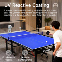 Table de ping-pong Pusun tout temps 15 mm 18 mm 25 mm en PVC pliable et durable, imperméable pour une utilisation en intérieur/extérieur dans les clubs et les écoles