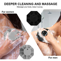Douche Antimicrobien Doux Silicone Corps Épurateur Anti-Glissant Poignées Bain Lavage Exfoliant Massage Peau Brosse De Nettoyage En Profondeur