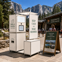 Kiosque photo modulaire, borne photo en libre-service, équipement de photomaton commercial, montage facile