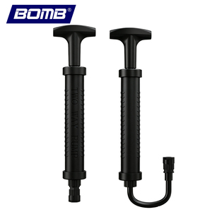 Pompe à vélo manuelle BOMB, design bidirectionnel, plastique léger, 80-130 PSI, pompe à main pour le cyclisme, adaptateur de buse - Product Image 1