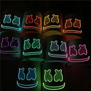 Chine Approvisionnement D'usine D'<span class=keywords><strong>horreur</strong></span> Effrayant Parti Néon Lumière <span class=keywords><strong>Hockey</strong></span> Halloween Guimauve <span class=keywords><strong>Masque</strong></span> - Product Image 1