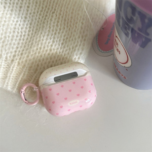 เคสหัวใจรักสีชมพูและลายจุดสำหรับแอร์พอดโปร 2 และแอร์พอด 2 3 4 ฝาครอบป้องกันบลูทูธไร้สาย - Product Image 4