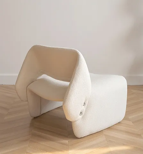 <span class=keywords><strong>Fauteuil</strong></span> de salon minimaliste au design unique Canapé de restaurant d'hôtel <span class=keywords><strong>Fauteuil</strong></span> d'appoint d'invité <span class=keywords><strong>Club</strong></span> de loisirs en tissu velours simple - Product Image 4